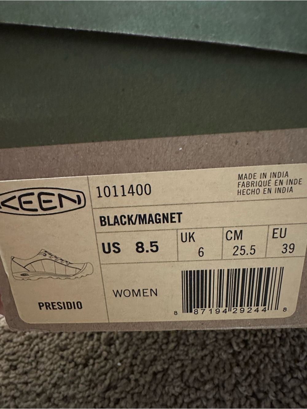 KEEN Women's Presidio Black/Magnet size 8.5 - Picture 7 of 8